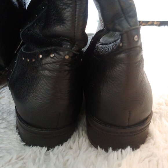 Sam Adelman Womens Black Tall Soft Penny Leather Boots 8 - Picture 6 of 7